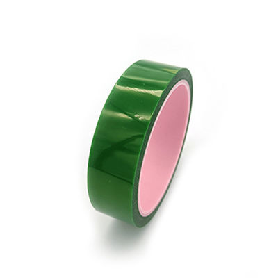 Bom preço Cor verde antiestática de alta temperatura de fita de mascaramento 0.06mm do poliéster em linha